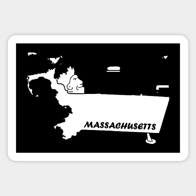 A funny map of Massachusetts - 2 Sticker by percivalrussell